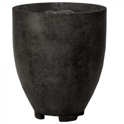 Prism Hardscapes Pentola 1 24" Ebony Round Concrete Natural Gas Fire Pit Bowl