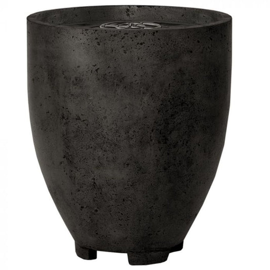Prism Hardscapes Pentola 1 24" Ebony Round Concrete Natural Gas Fire Pit Bowl