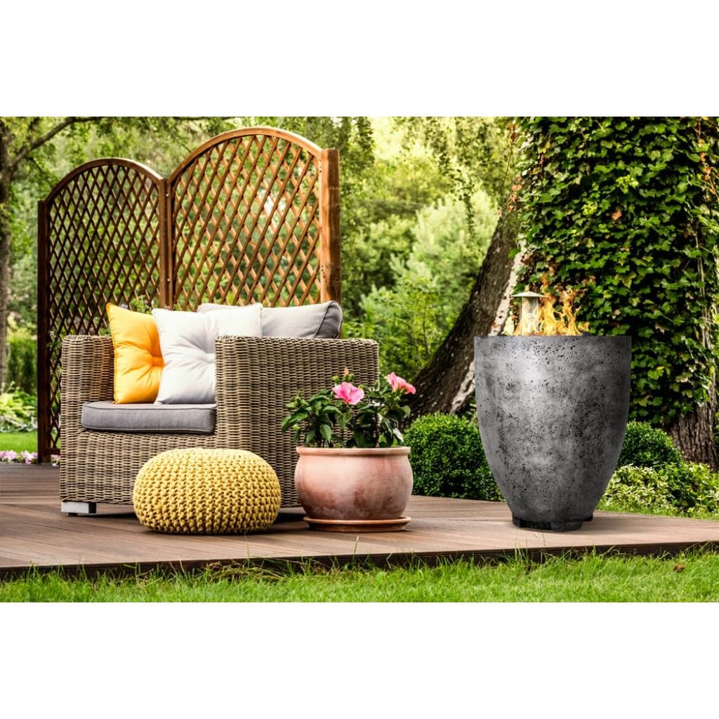 Prism Hardscapes Pentola 1 24" Natural Round Concrete Natural Gas Fire Pit Bowl