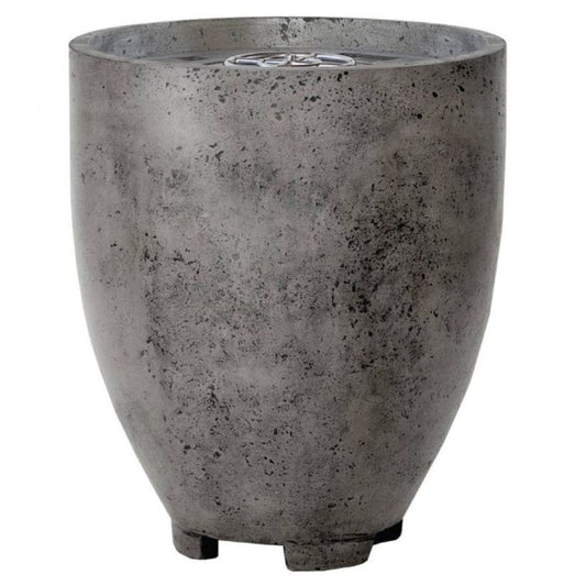 Prism Hardscapes Pentola 1 24" Pewter Round Concrete Natural Gas Fire Pit Bowl