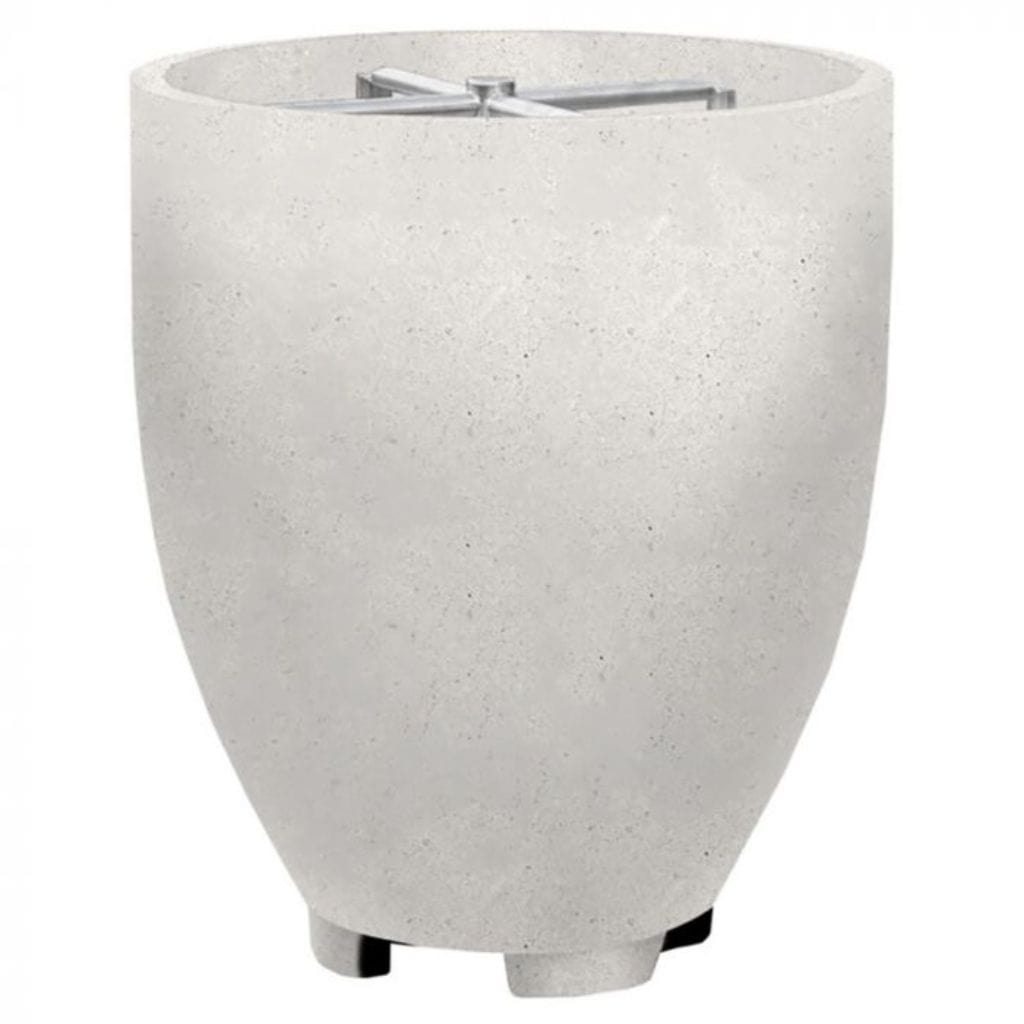 Prism Hardscapes Pentola 1 24" Ultra White Round Concrete Natural Gas Fire Pit Bowl