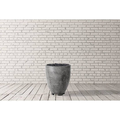 Prism Hardscapes Pentola 1 24" Ultra White Round Concrete Propane Gas Fire Pit Bowl