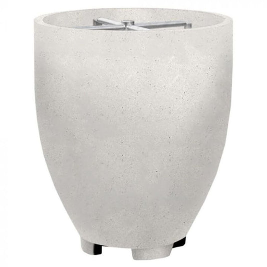 Prism Hardscapes Pentola 1 24" Ultra White Round Concrete Propane Gas Fire Pit Bowl