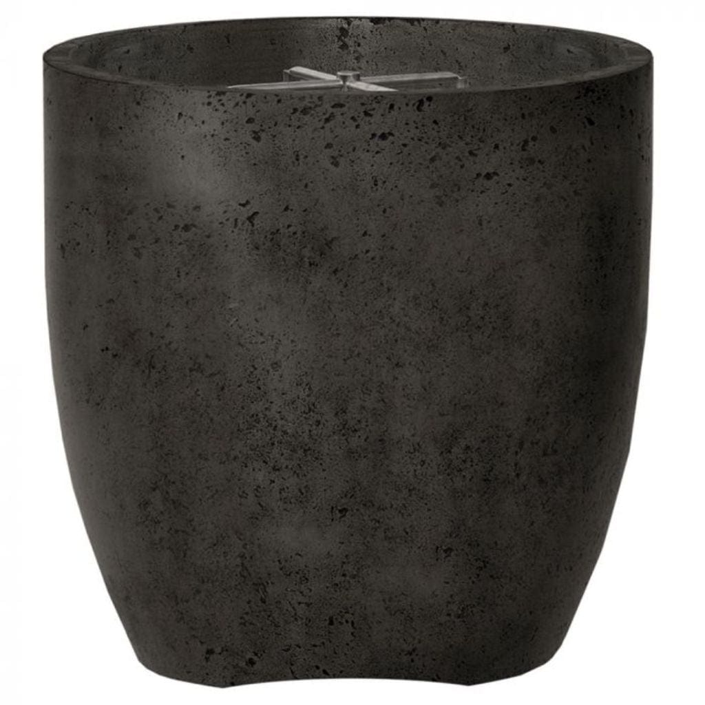 Prism Hardscapes Pentola 2 24" Ebony Round Concrete Natural Gas Fire Pit Bowl