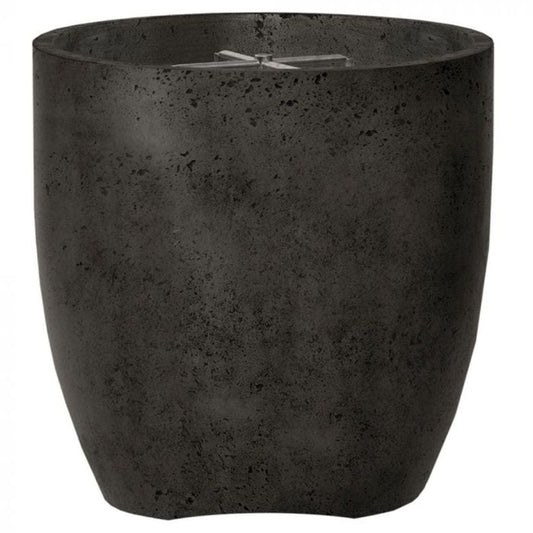Prism Hardscapes Pentola 2 24" Ebony Round Concrete Propane Gas Fire Pit Bowl