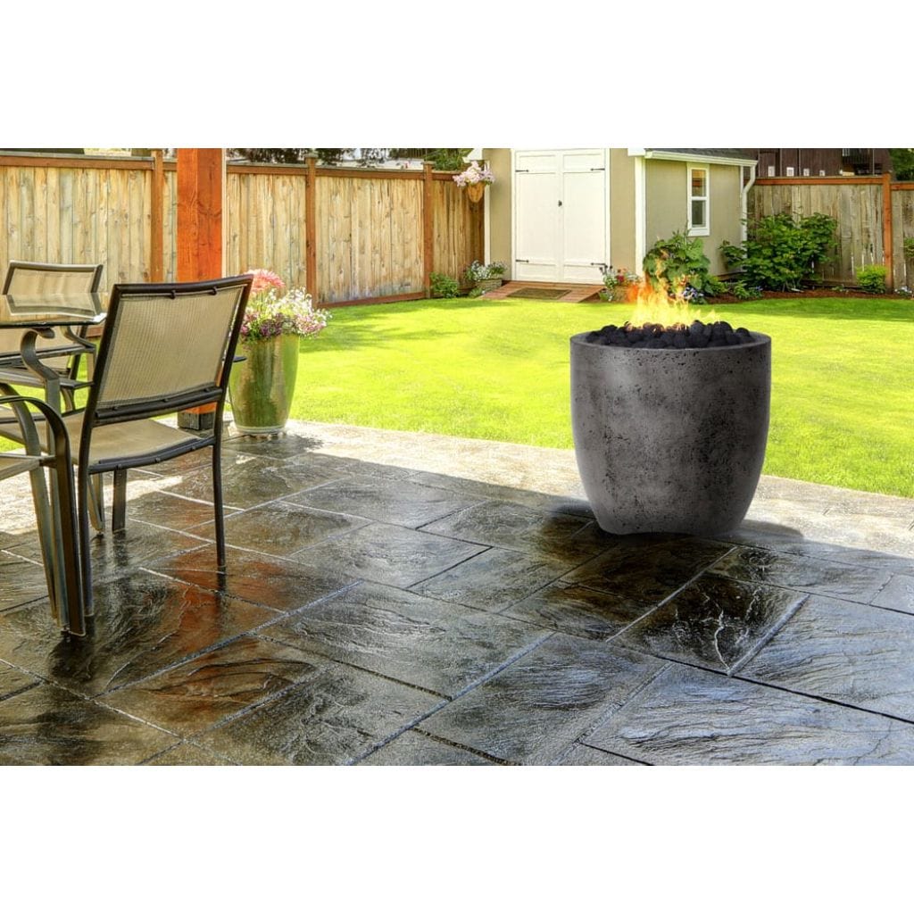 Prism Hardscapes Pentola 2 24" Natural Round Concrete Propane Gas Fire Pit Bowl