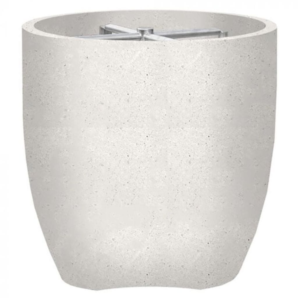 Prism Hardscapes Pentola 2 24" Ultra White Round Concrete Propane Gas Fire Pit Bowl