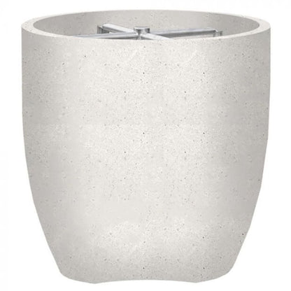 Prism Hardscapes Pentola 2 24" Ultra White Round Concrete Propane Gas Fire Pit Bowl