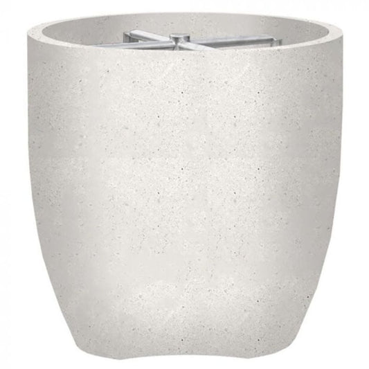 Prism Hardscapes Pentola 2 24" Ultra White Round Concrete Propane Gas Fire Pit Bowl
