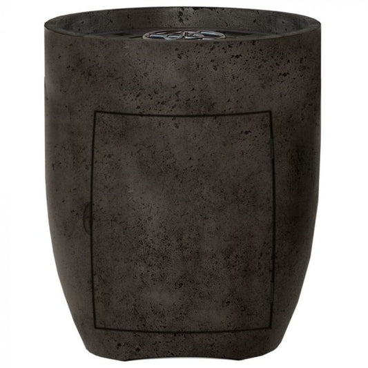 Prism Hardscapes Pentola 3 24" Ebony Round Concrete Propane Gas Fire Pit Bowl