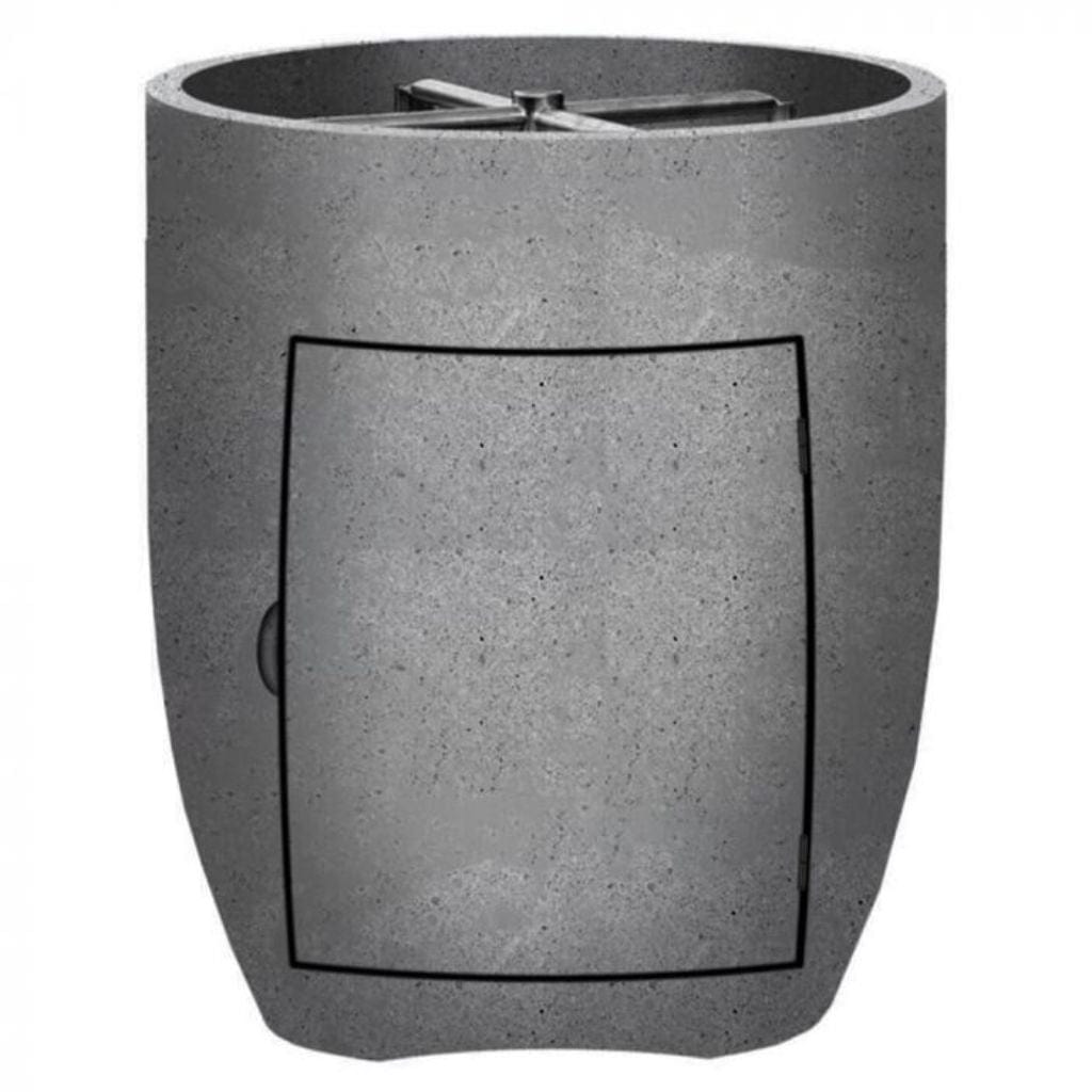 Prism Hardscapes Pentola 3 24" Pewter Round Concrete Propane Gas Fire Pit Bowl