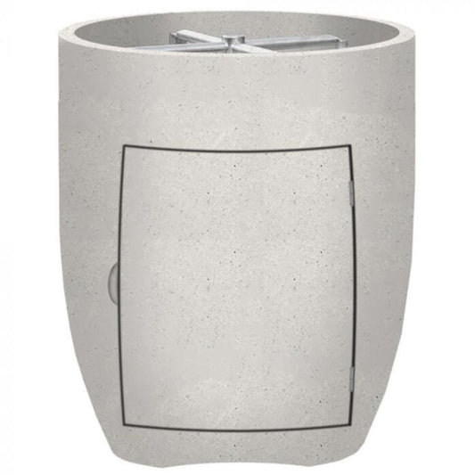 Prism Hardscapes Pentola 3 24" Ultra White Round Concrete Propane Gas Fire Pit Bowl
