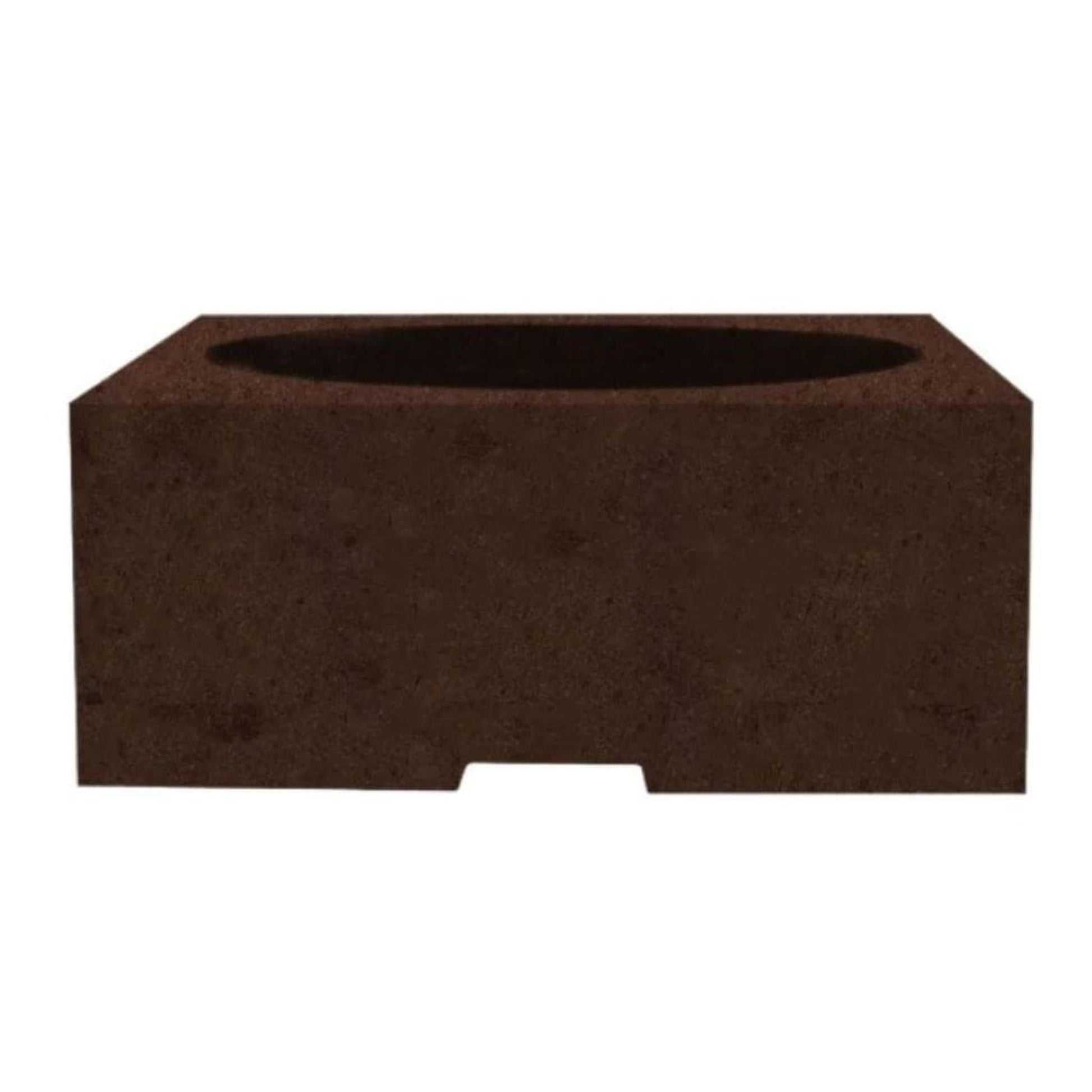 Prism Hardscapes Piazza 39" Café Square Glass Fiber Reinforced Cement Liquid Propane Fire Pit Table