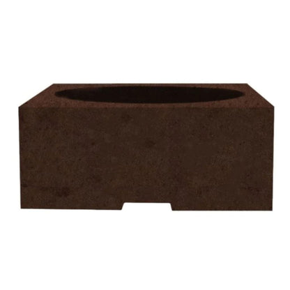 Prism Hardscapes Piazza 39" Café Square Glass Fiber Reinforced Cement Liquid Propane Fire Pit Table