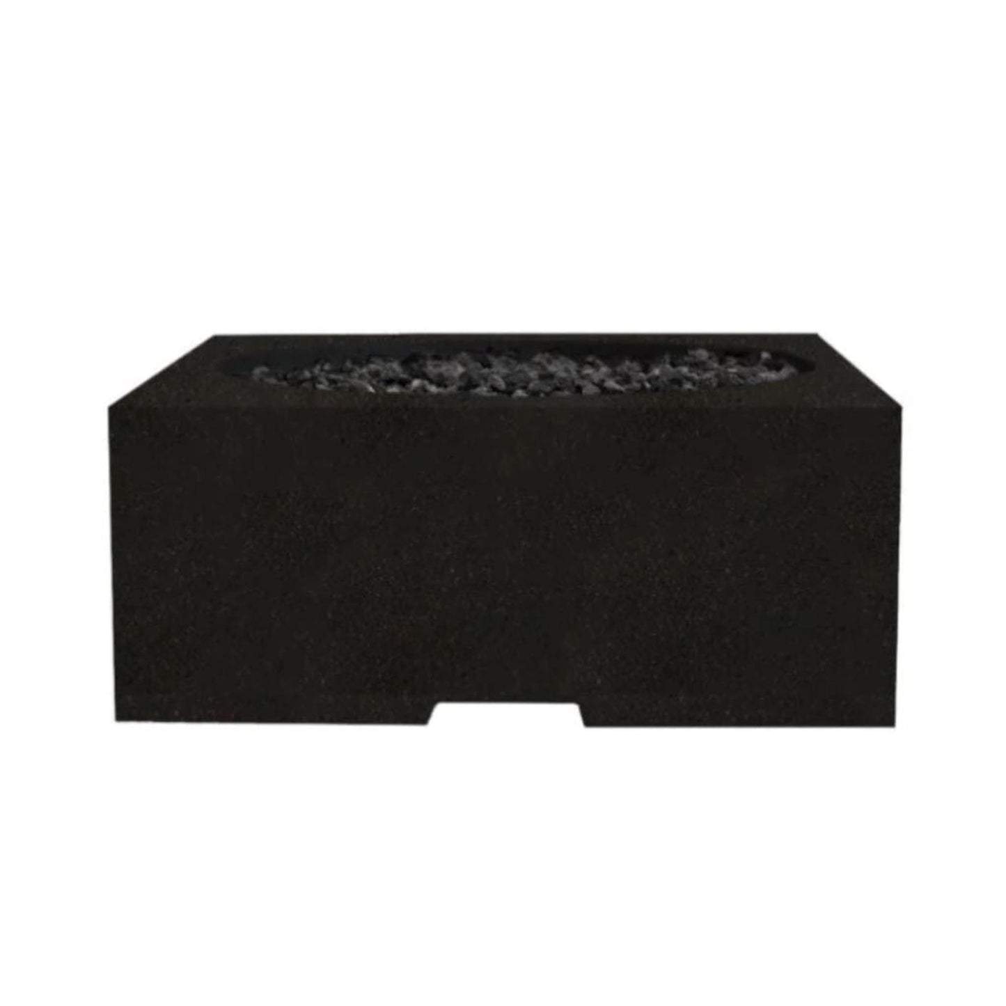 Prism Hardscapes Piazza 39" Ebony Square Glass Fiber Reinforced Cement Liquid Propane Fire Pit Table