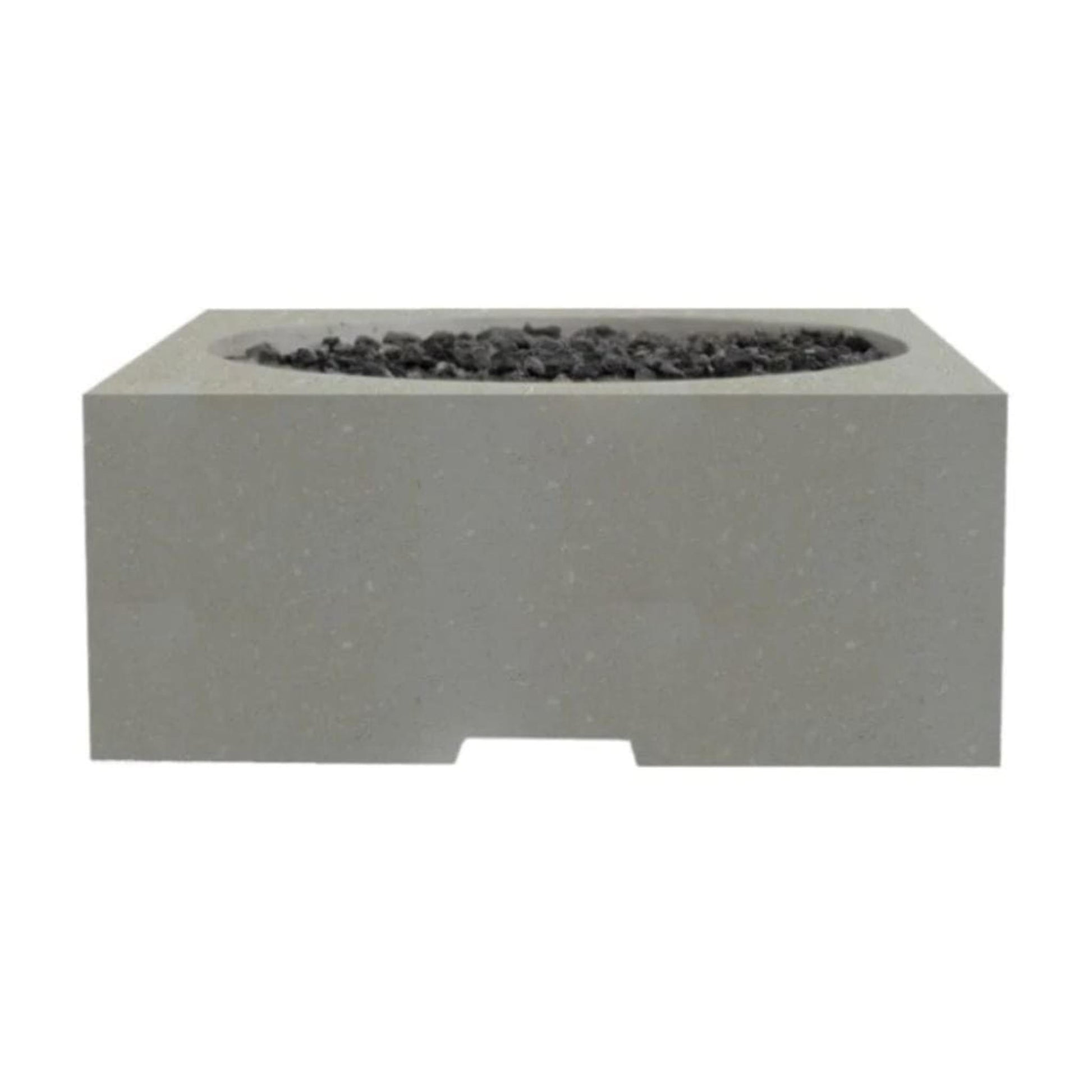 Prism Hardscapes Piazza 39" Natural Square Glass Fiber Reinforced Cement Liquid Propane Fire Pit Table