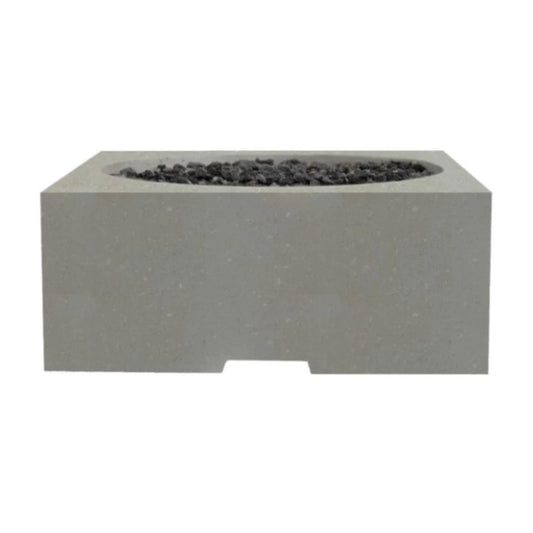 Prism Hardscapes Piazza 39" Natural Square Glass Fiber Reinforced Cement Liquid Propane Fire Pit Table
