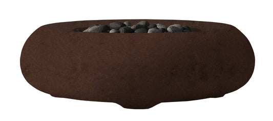 Prism Hardscapes Pietra 49" Cafe Modern Concrete Propane Gas Fire Bowl
