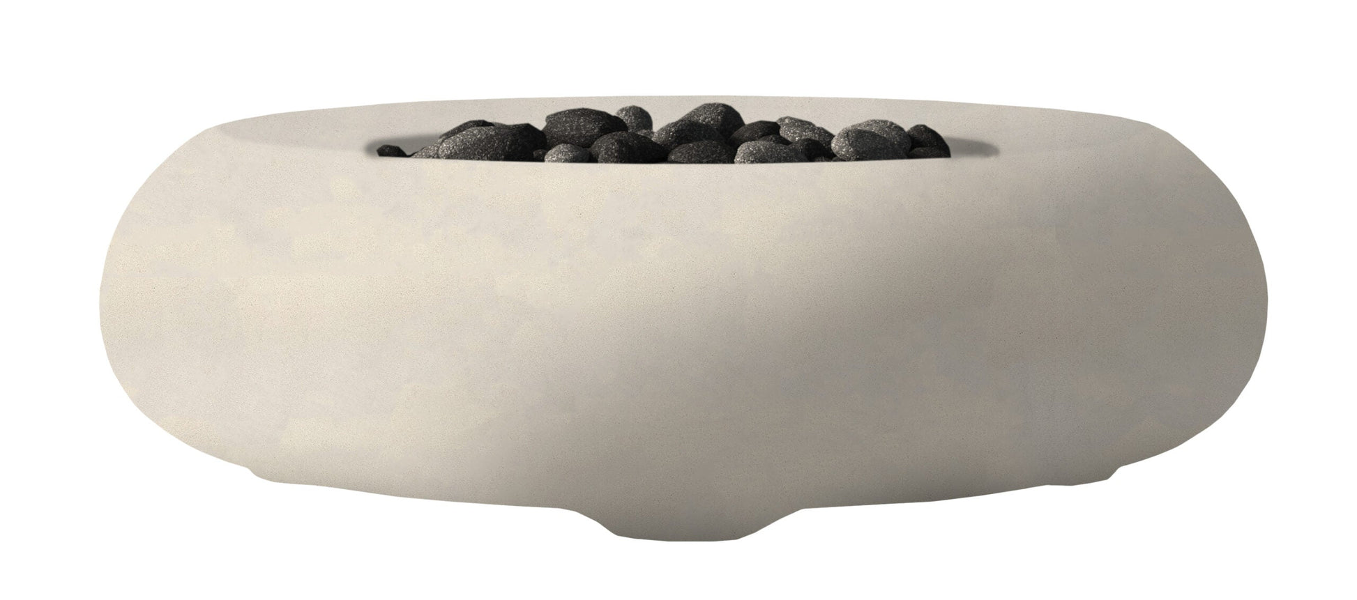 Prism Hardscapes Pietra 49" Coastal Modern Concrete Natural Gas Fire Bowl