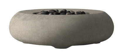 Prism Hardscapes Pietra 49" Natural Modern Concrete Propane Gas Fire Bowl