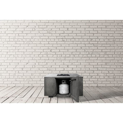 Prism Hardscapes Porto 58 58" Coastal Rectangular Concrete Propane Gas Fire Pit Table