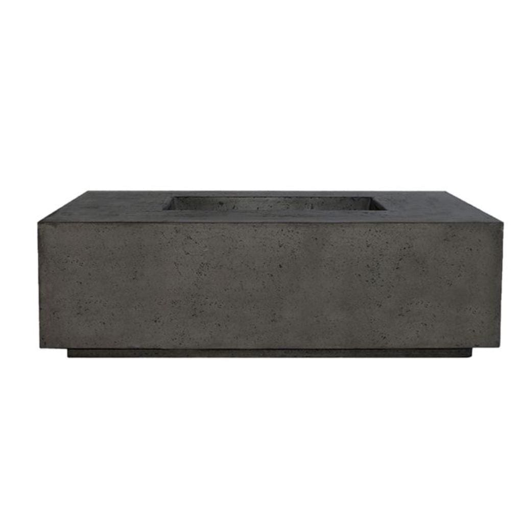 Prism Hardscapes Porto 58 58" Ebony Rectangular Concrete Propane Gas Fire Pit Table