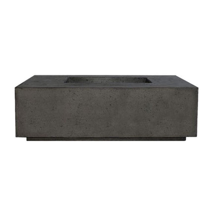 Prism Hardscapes Porto 68 68" Ebony Rectangular Concrete Propane Gas Fire Pit Table
