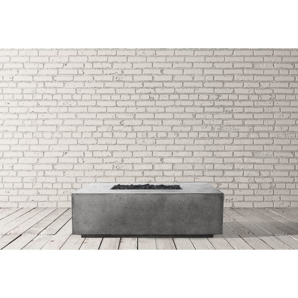 Prism Hardscapes Porto 68 68" Natural Rectangular Concrete Propane Gas Fire Pit Table