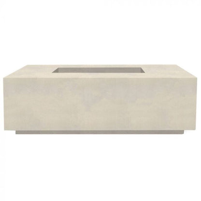 Prism Hardscapes Porto 68 68" Natural Rectangular Concrete Propane Gas Fire Pit Table
