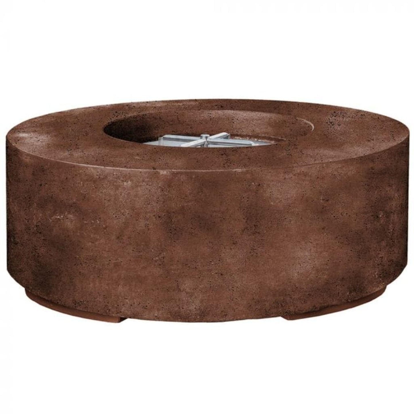 Prism Hardscapes Rotondo 48" Cafe Round Concrete Propane Gas Fire Pit Bowl