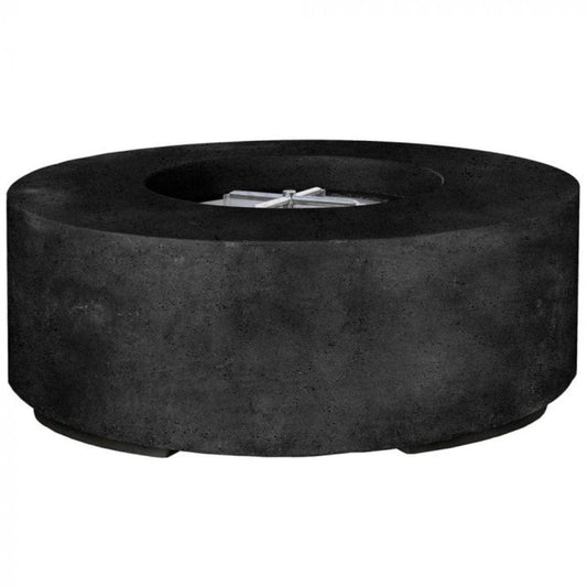 Prism Hardscapes Rotondo 48" Ebony Round Concrete Propane Gas Fire Pit Bowl