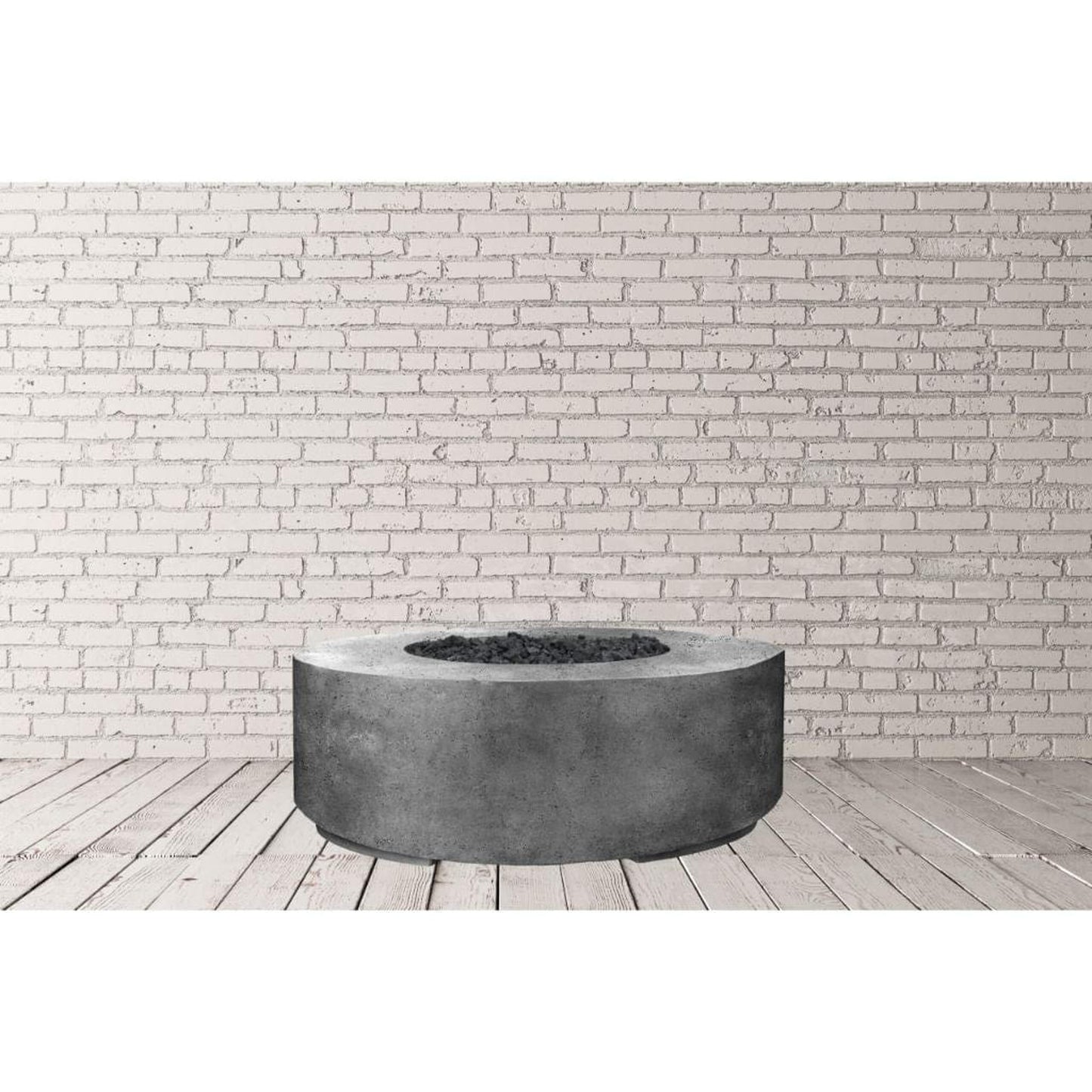 Prism Hardscapes Rotondo 48" Natural Round Concrete Propane Gas Fire Pit Bowl