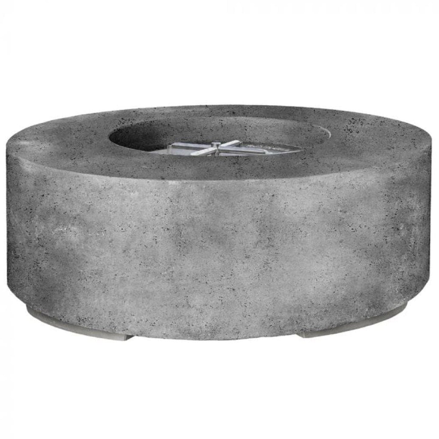 Prism Hardscapes Rotondo 48" Pewter Round Concrete Propane Gas Fire Pit Bowl