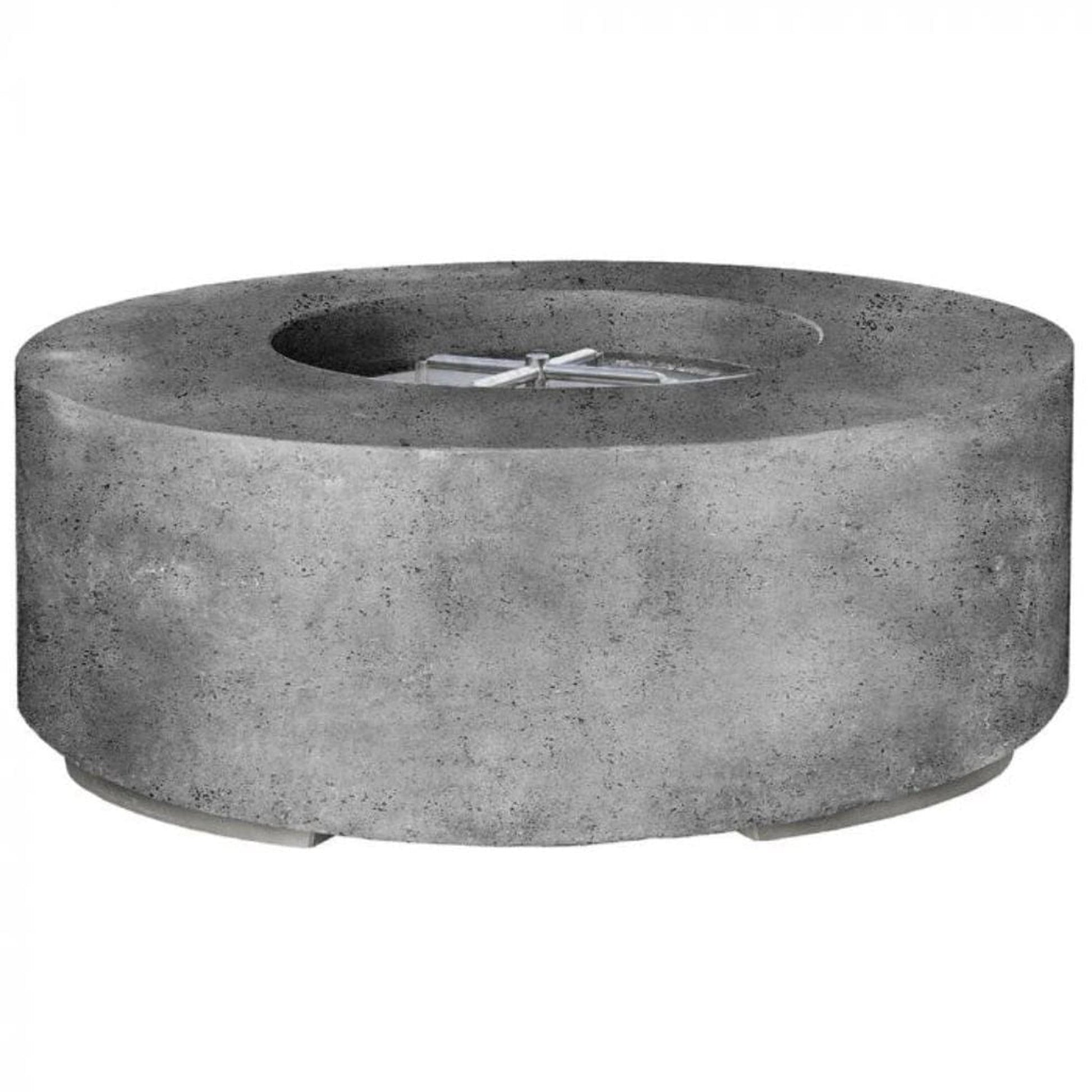 Prism Hardscapes Rotondo 48" Pewter Round Concrete Propane Gas Fire Pit Bowl