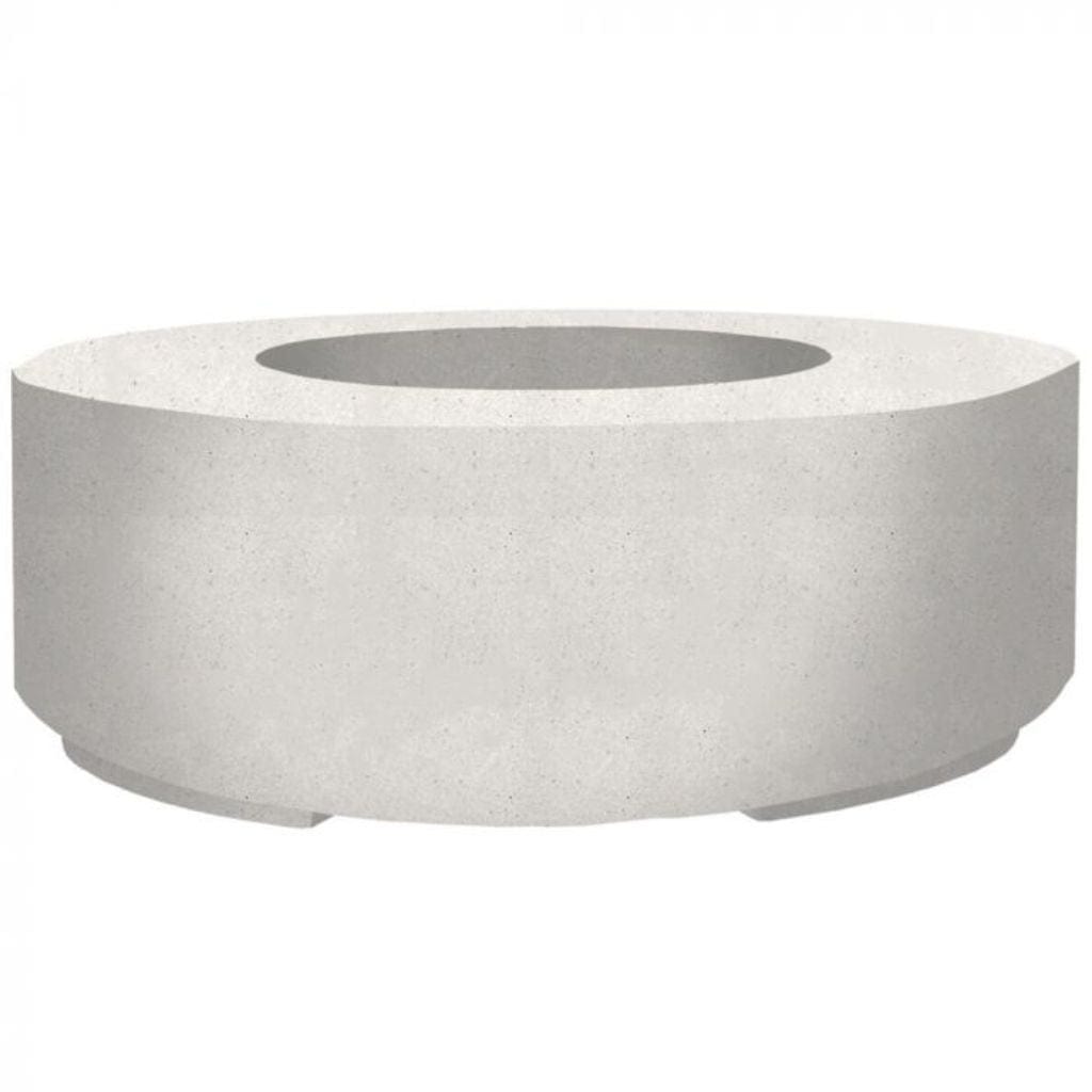 Prism Hardscapes 48" Ultra White Rotondo Round Concrete Propane Fire Pit Bowl