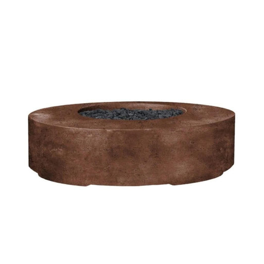 Prism Hardscapes Rotondo 80 80" Cafe Round Concrete Propane Gas Fire Pit Bowl With Match Lit Ignition