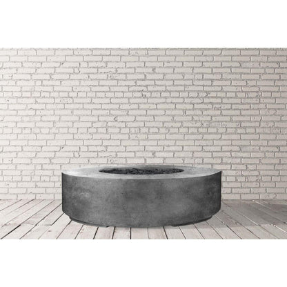 Prism Hardscapes Rotondo 80 80" Natural Round Concrete Natural Gas Fire Pit Bowl With Match Lit Ignition