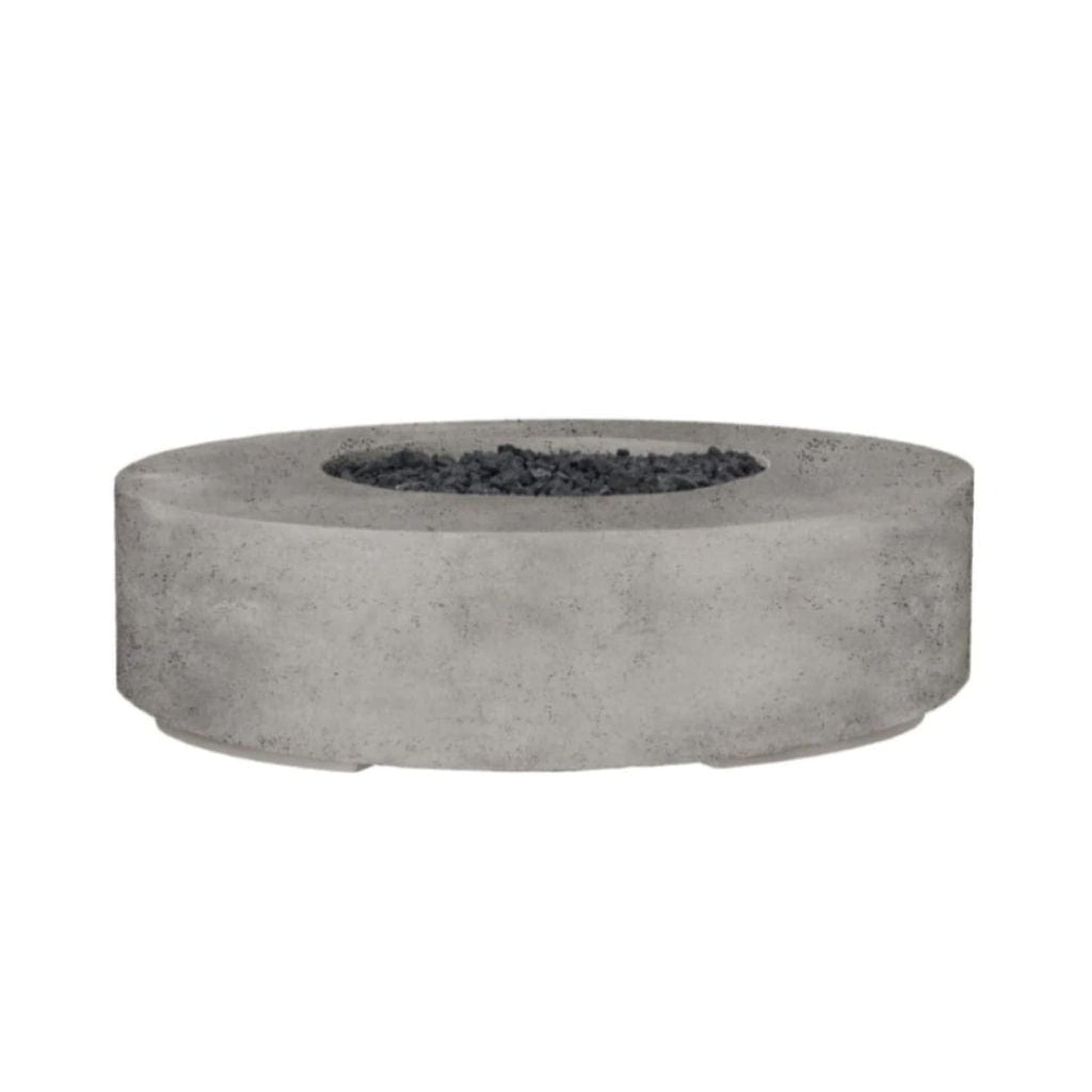 Prism Hardscapes Rotondo 80 80" Natural Round Concrete Propane Gas Fire Pit Bowl With Match Lit Ignition
