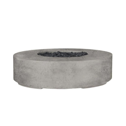 Prism Hardscapes Rotondo 80 80" Natural Round Concrete Propane Gas Fire Pit Bowl With Match Lit Ignition