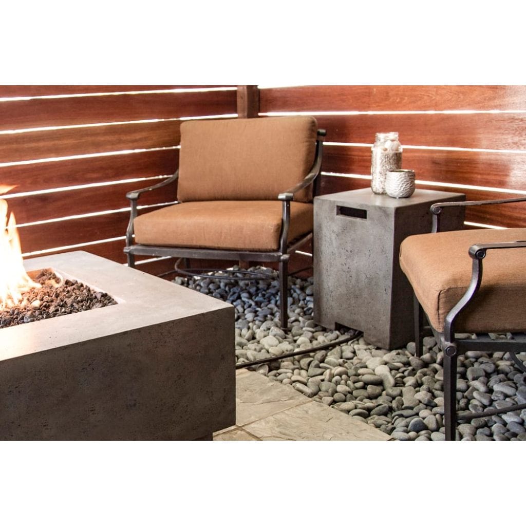 Prism Hardscapes Sausalito 16" Pewter Square Concrete Propane Tank Enclosure