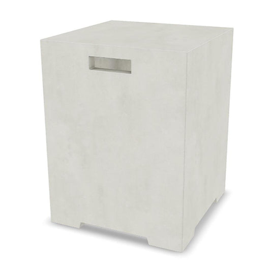 Prism Hardscapes Sausalito 16" Ultra White Square Concrete Propane Tank Enclosure
