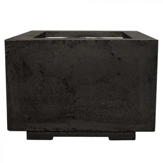 Prism Hardscapes Scatola 2 24" Ebony Square Concrete Natural Gas Fire Pit Table