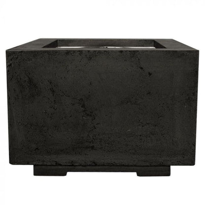 Prism Hardscapes Scatola 2 24" Pewter Square Concrete Propane Gas Fire Pit Table