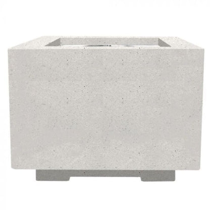 Prism Hardscapes Scatola 2 24" Pewter Square Concrete Propane Gas Fire Pit Table