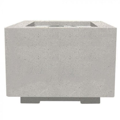 Prism Hardscapes Scatola 2 24" Pewter Square Concrete Propane Gas Fire Pit Table