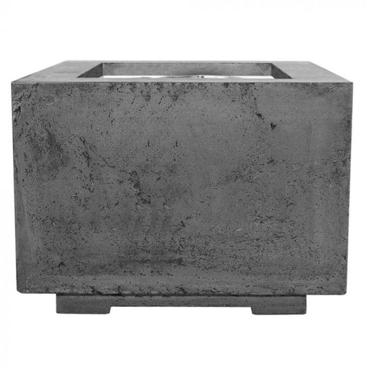 Prism Hardscapes Scatola 2 24" Pewter Square Concrete Propane Gas Fire Pit Table