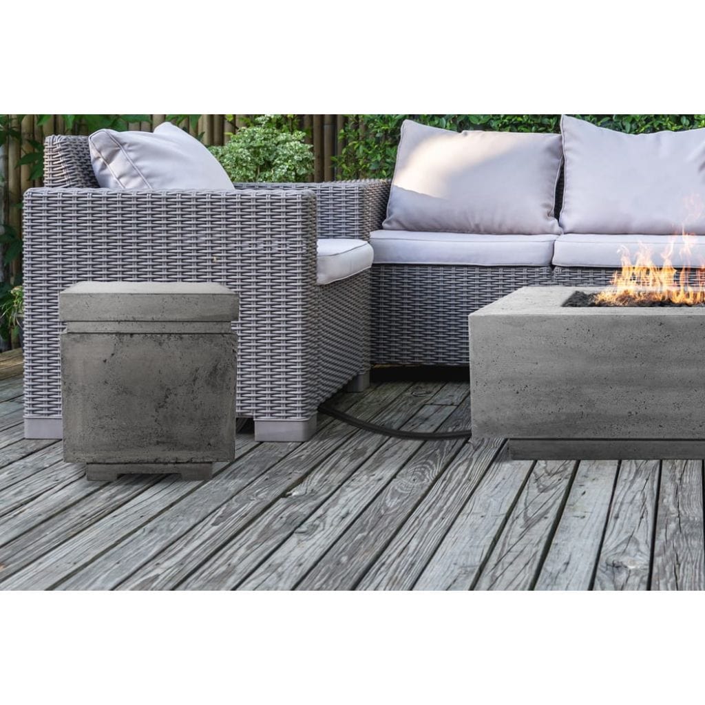 Prism Hardscapes Tav 20" Pewter Square Concrete Propane Tank Enclosure