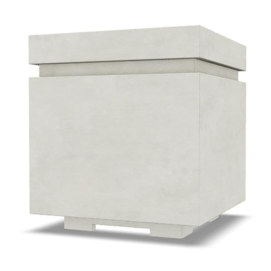 Prism Hardscapes Tav 20" Ultra White Square Concrete Propane Tank Enclosure