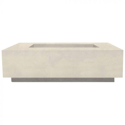 Prism Hardscapes Tavola 1 56" Coastal Rectangular Concrete Propane Gas Fire Pit Table
