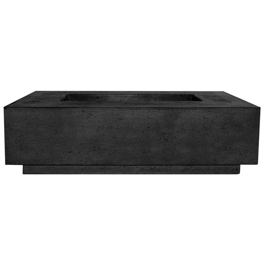 Prism Hardscapes Tavola 1 56" Ebony Rectangular Concrete Propane Gas Fire Pit Table